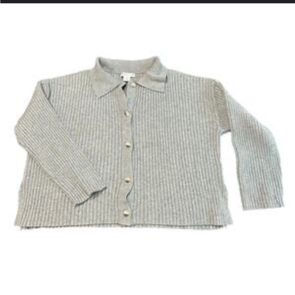 Sincerely Jules Womens Gray Long Sleeve front Buttons Cardigan Size L - Picture 1 of 5